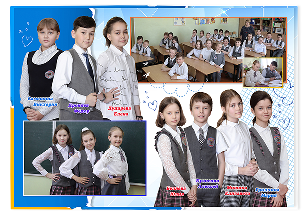 Выпускной альбом «Воздушные шары». Альбом -  фотокнига для  первоклассников и выпускников 4 классов.  Классическая и полиграфическая фотокнига.