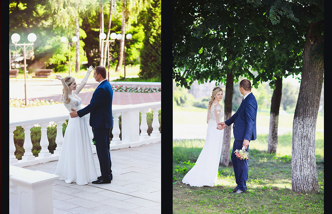 Студия Лидер. Свадебная фотосъёмка. Фотограф на свадьбу. Свадебное фото - прогулка. Студия Лидер. Свадебный фотограф Елена Вильчик..