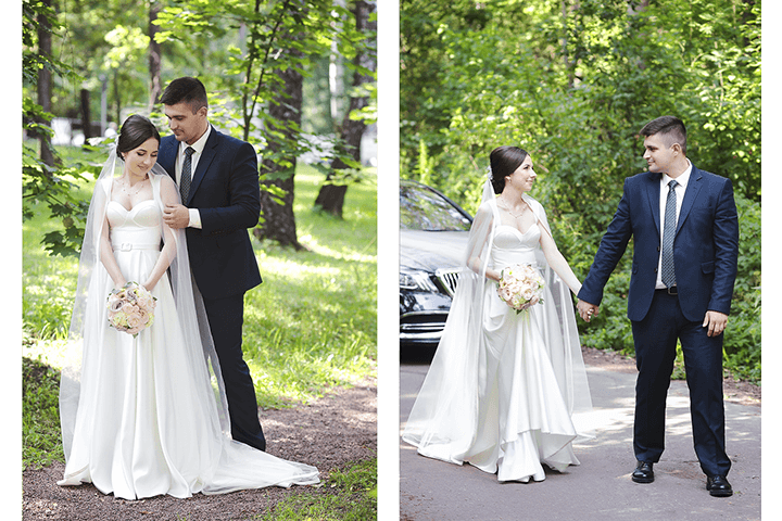 Студия Лидер. Свадебная фотосъёмка. Фотограф на свадьбу. Прогулка молодожёнов. Свадебный фотограф Елена Вильчик.